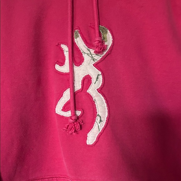 Browning Women's pink Hoodie with Logo - Picture 3 of 4